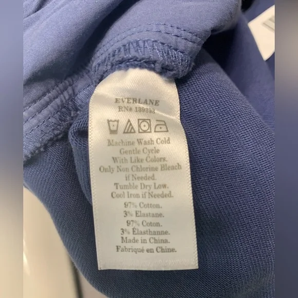 Everlane The Wide Leg Crop Pant Blue Size 10 - Picture 9 of 9